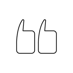 Obraz premium Quote mark, dialog line vector icon 