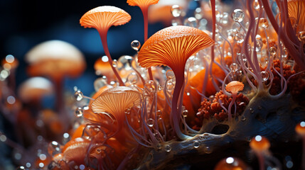 Microscopic Fungi A macro shot of fungi