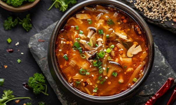 appetizing photo of a delicious traditional Chinese soup