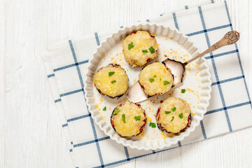 mini eggplant pizzas with tomato sauce and cheese