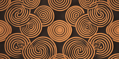 Fototapeta premium A striking background featuring large orange and black circles creates a bold and vibrant visual statement, perfect for adding energy and dynamism to your designs.