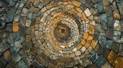 An aerial perspective of an exquisite eco-mosaic a testament to nature's beauty and human creativity