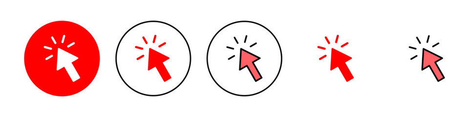 Click icon set illustration. pointer arrow sign and symbol. cursor icon