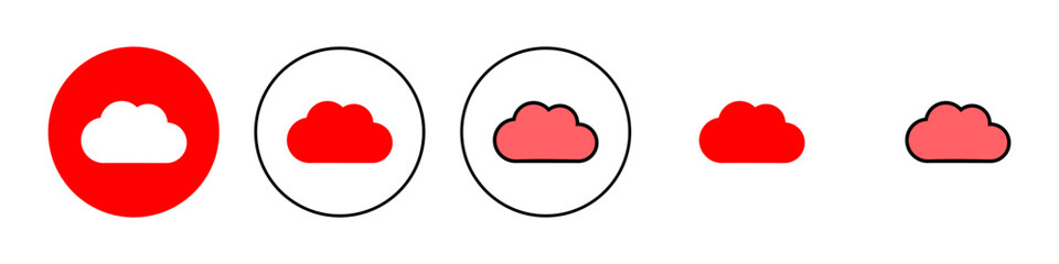 Cloud icon set illustration. cloud sign and symbol