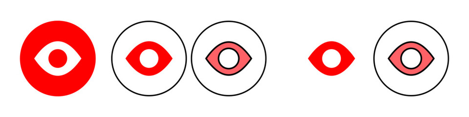 Eye icon set illustration. Eye sign and symbol. Look and Vision icon.