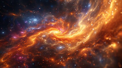 A stunning image of a colorful spiral nebula showcasing the dynamic composition of deep space.