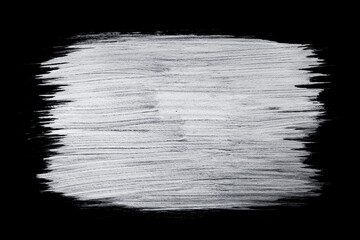 White Paint Smear On Black Background