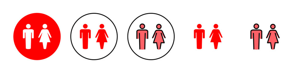 Man and woman icon set illustration. male and female sign and symbol. Girls and boys