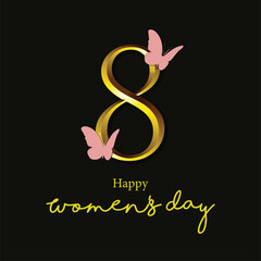 Happy Women's Day Concept Design Post for social media, women's day greetings