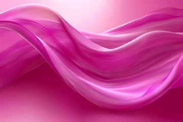 Abstract futuristic background with pink wave shapes. Visualization of motion waves. Wallpaper or backdrop for modern projects