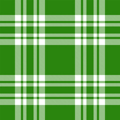 Christmas seamless pattern with green and white plaid
