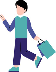 A Man Holding Shopping Bag