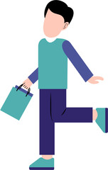 A Man Holding Shopping Bag