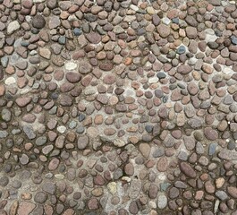 stone wall texture background, pebble floor