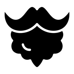 mustache and beard glyph