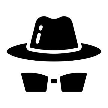 hat and glasses glyph