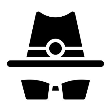 hat and glasses glyph