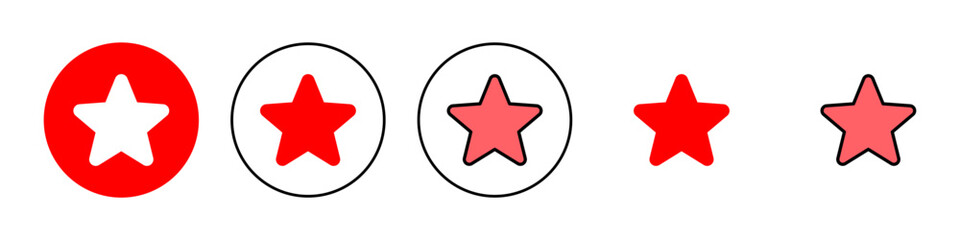 Star Icon set illustration. rating sign and symbol. favourite star icon