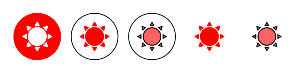 Sun icon set illustration. Brightness sign and symbol.