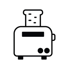 toaster icon with white background vector stock illustration