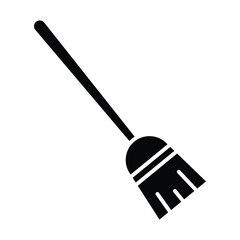 Broom icon vector on trendy design