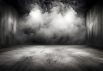 Abstract image of dark room concrete floor - Powered by Adobe
