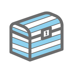 Treasure Chest Icon Vector On Trendy Design