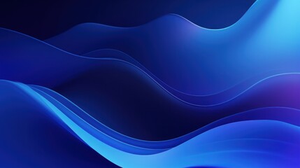 Blue Abstract Background With Wavy Lines. Wallpaper.