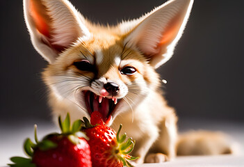 A Baby Fennec Sneezing Onto