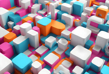 abstract colorful 3d shape