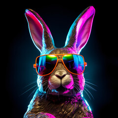 Cool young DJ rabbit or Bunny sunglasses