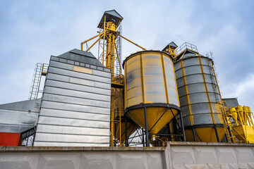 silos and agro-processing plant for processing for drying cleaning and storage and seed preparation complex