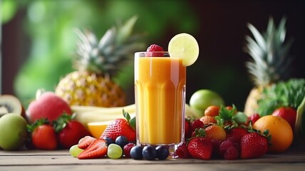 fruit and juice. generative ai