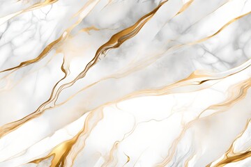 White marble pattern with golden inclusions. Abstract texture and background. 2D illustration