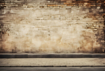 Vintage wall on street texture background