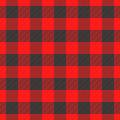 Styling check fabric vector, mixed plaid tartan pattern. Mix textile seamless texture background in red and dark colors.