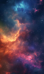 Colorful fantasy galaxy view background