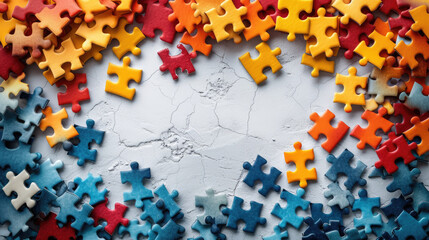 blue, red. yellow, white puzzle