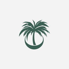 Fototapeta na wymiar Coconut logo design vector template