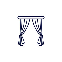 Curtain logo design vector template