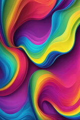 Obraz premium Psychedelic Bright Rainbow Swirl Pattern