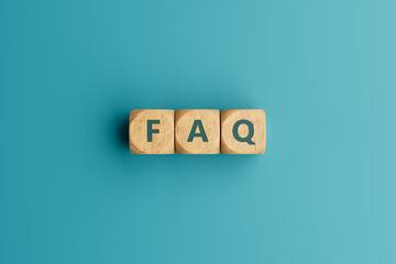 wooden blocks with the word faq frequently asked question