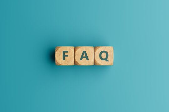 wooden blocks with the word faq frequently asked question