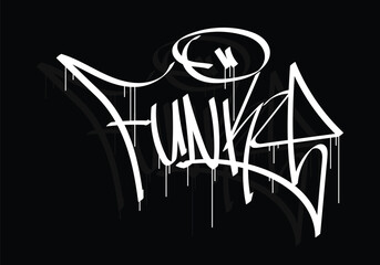 FUNKY word graffiti tag style