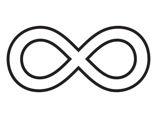 infinity symbol  - simple with discontinuation - isolated - vector .Infinity vector eps symbol illustration isolated on white background.