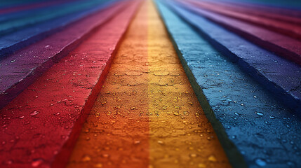 Abstract background in rainbow colors and different shapes