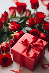 Valentine's Day surprise. Valentine's day background. Greeting card for Mother's Day. Happy Birthday