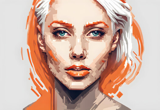 Pixel art vector-style image of fashion