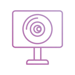 webcam icon with white background vector stock illustration