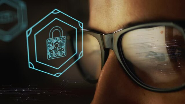 Cg footage visualizing the protection and accumulation of information in the modern world